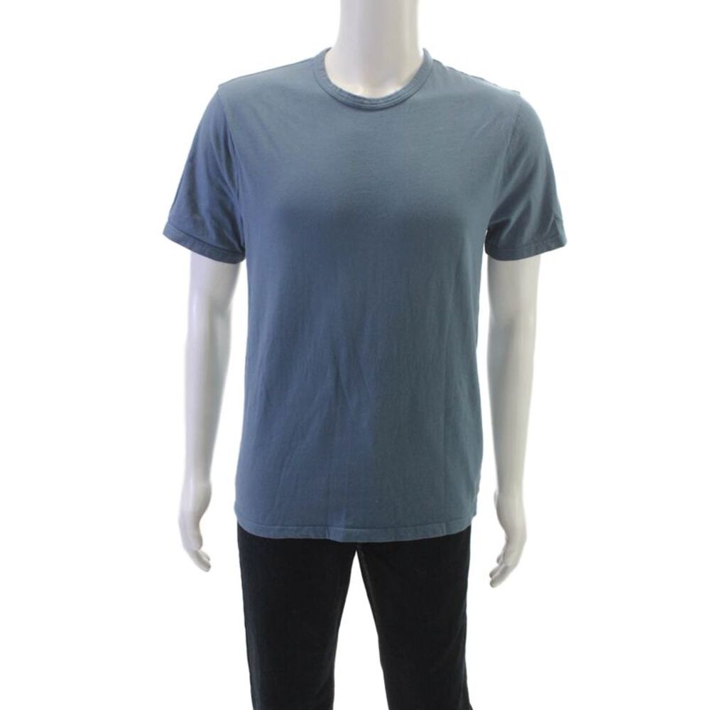 Vince Mens Blue Cotton Crew Neck Short Sleeve T-Shirt Size S